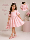Pink Gingham Charm Dress - Front view