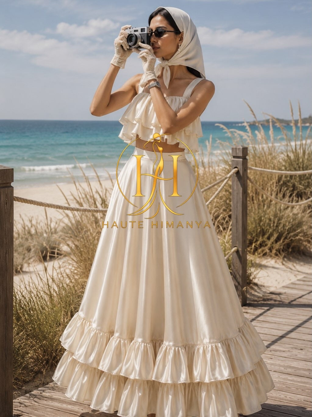 Ivory Ruffle Co-Ord Set
