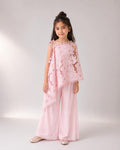 Pink Floral Lace Cape Co-ord Set - Front view